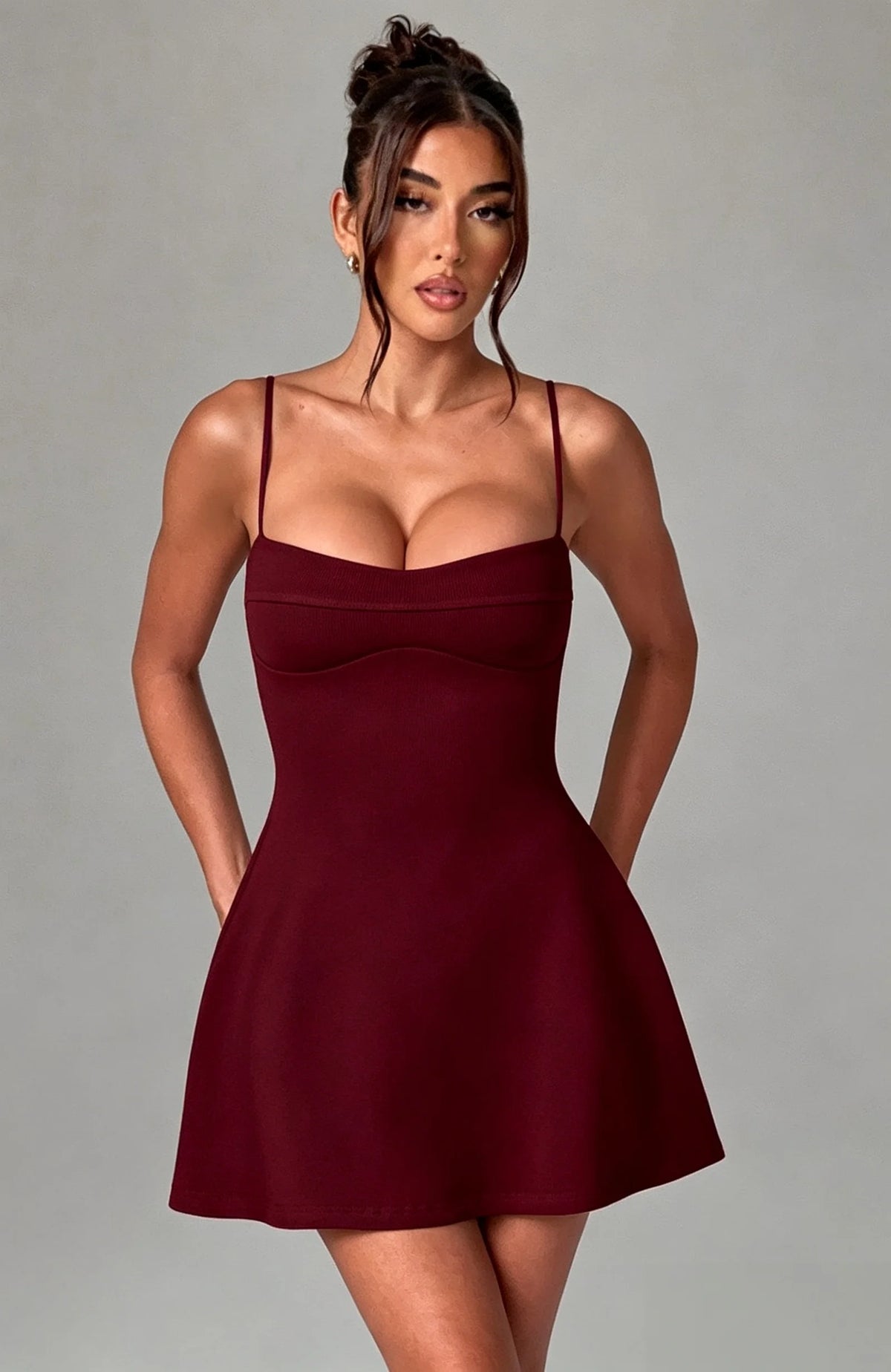 Sweetheart Spaghetti-Strap Mini Dress
