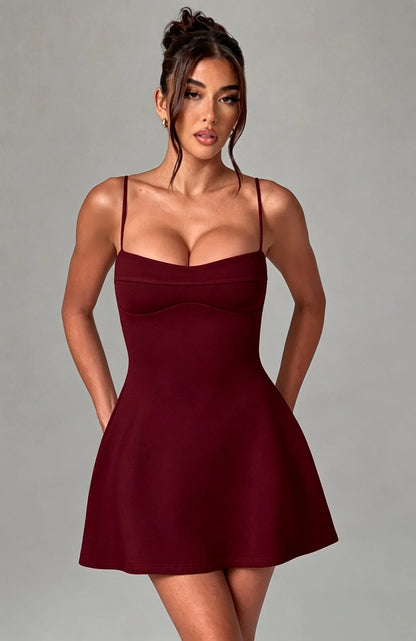 Sweetheart Spaghetti-Strap Mini Dress