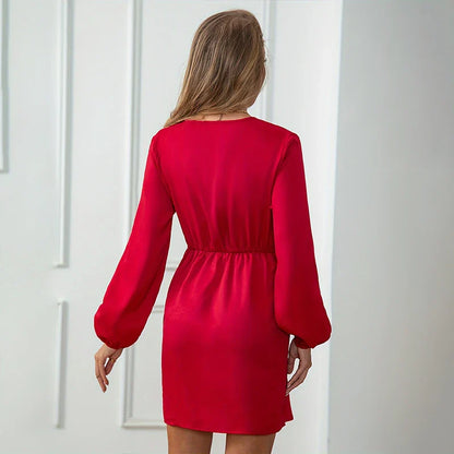 Elegant V-Neck Mini Dress