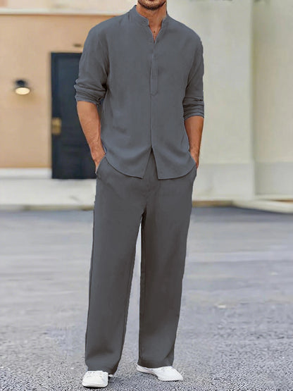 Loungewear Long-Sleeve Trousers Set
