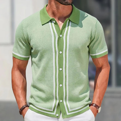 Casual Knit Polo Shirt