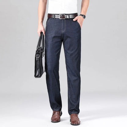 Lyocell Blend Straight Leg Jeans