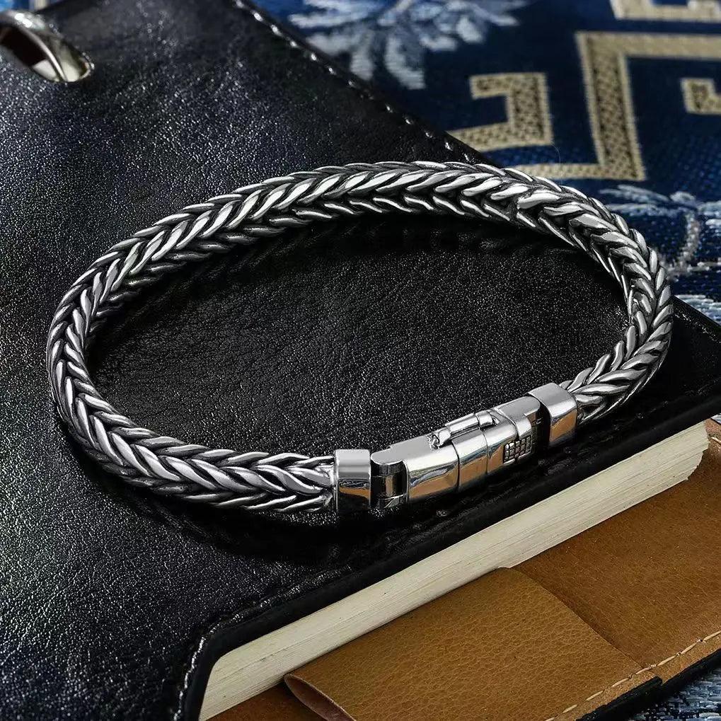 Sterling Silver Lock Bracelet