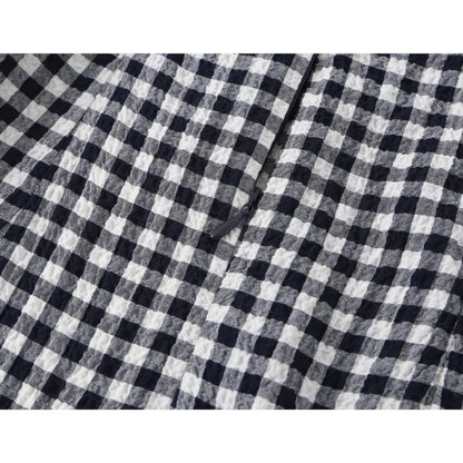 Gingham Wide-Strap Dress