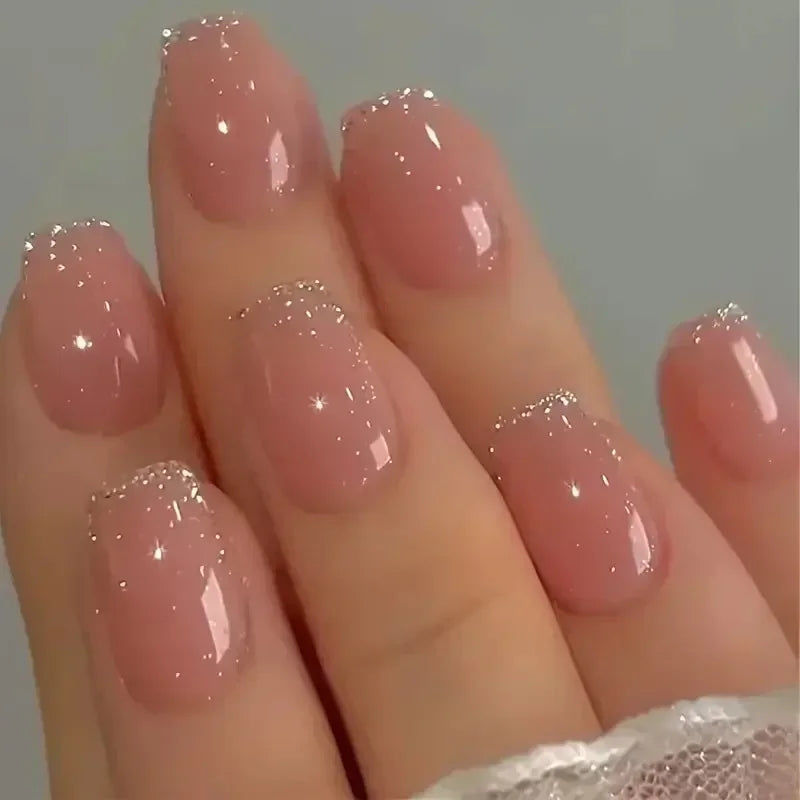 Glitter Coffin Press On Nails