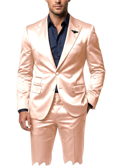 Satin Peak-Lapel Tuxedo Suit Set
