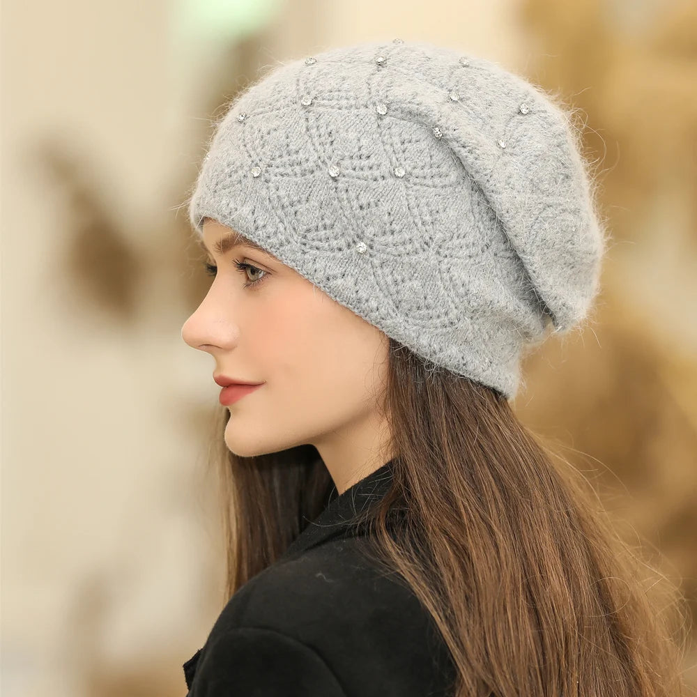 Rabbit Fur Blend Beanie