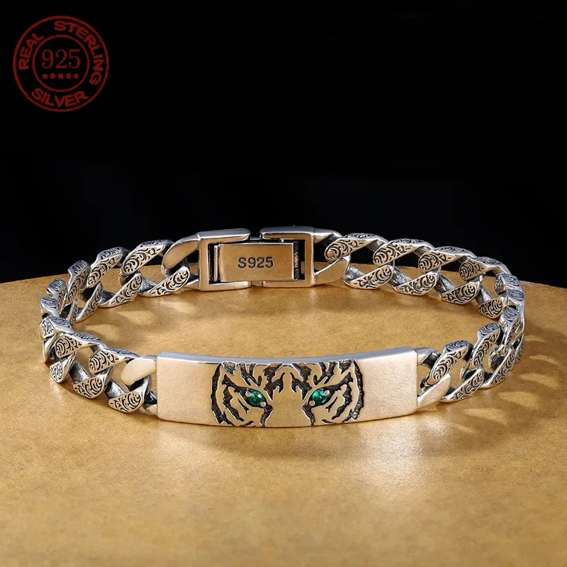 Sterling Silver Rock Bangle