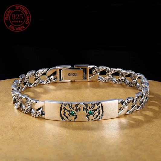 Sterling Silver Rock Bangle