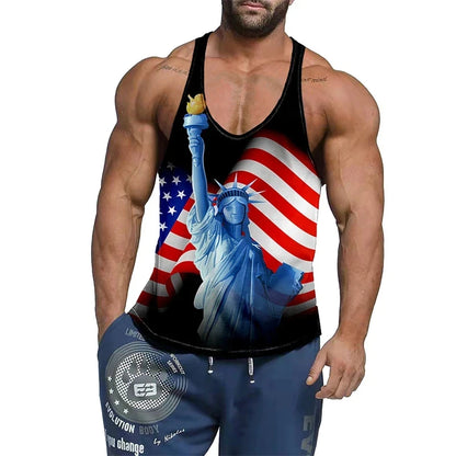 Bodybuilding Singlet Print Vest