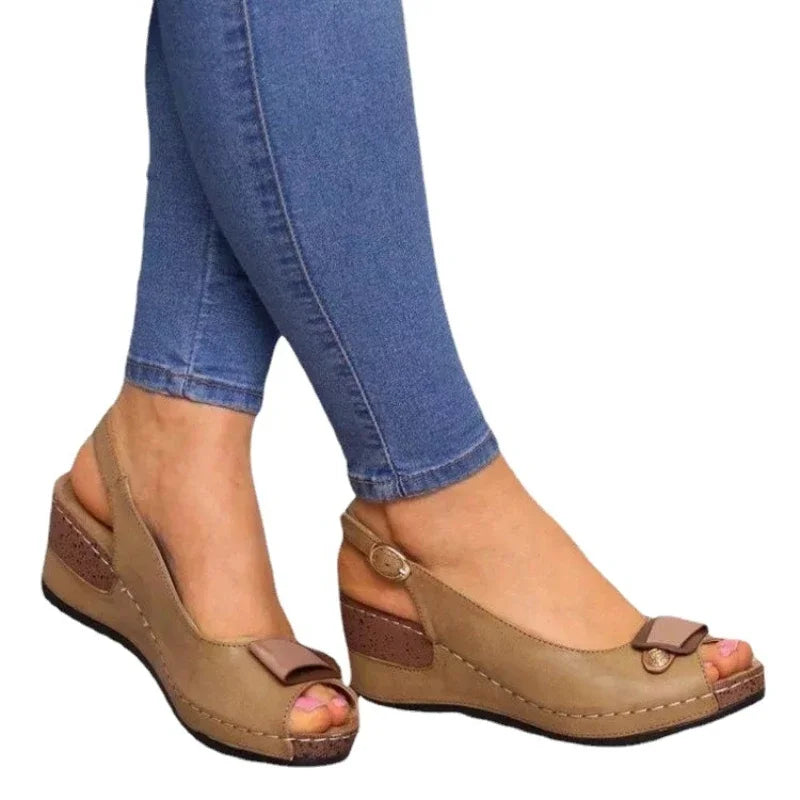 Peep Toe Buckle Sandals