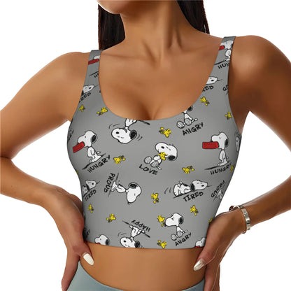 Dog Cartoon Print Bra