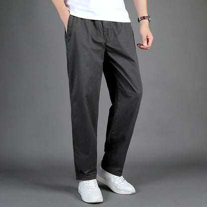 Cotton Multi-Pocket Cargo Trousers