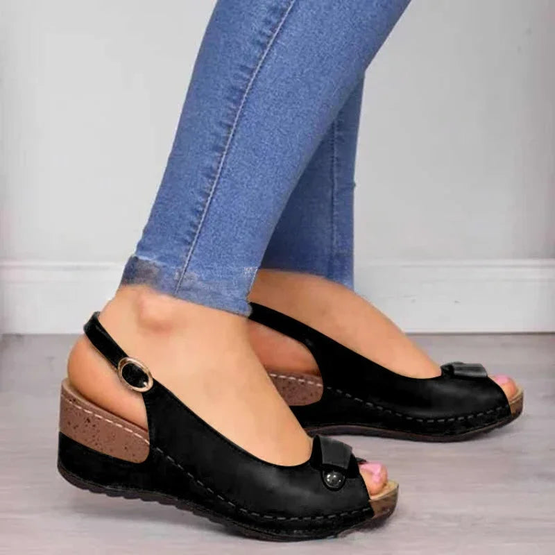 Peep Toe Buckle Sandals