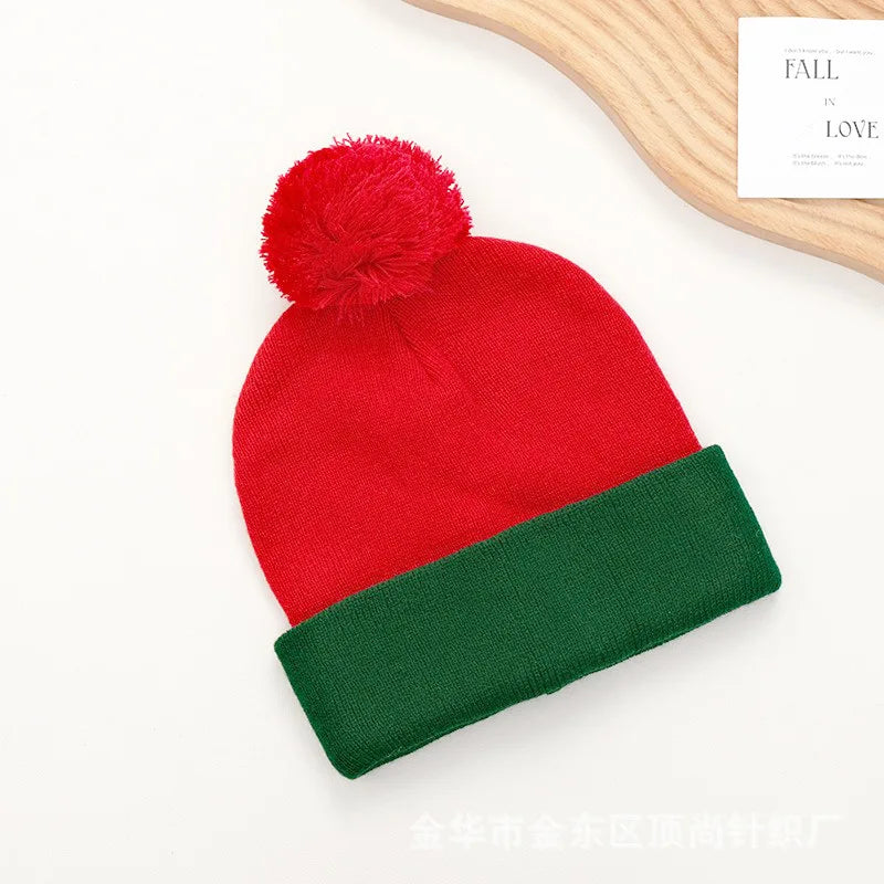 Cuffed Pom Beanie and Gloves Set