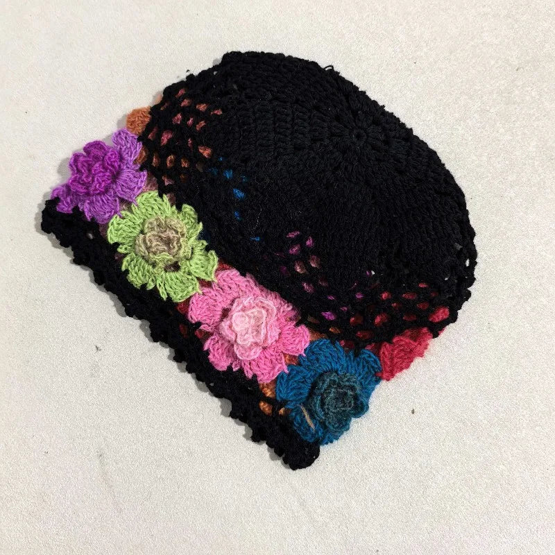 Crochet Floral Beanie