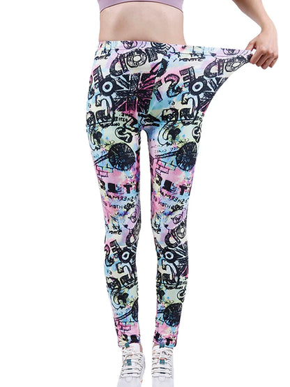 Floral Print High-Waist Jeggings