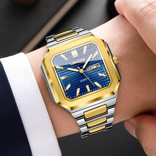 Stainless Steel Square Watch