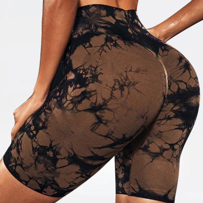 Tie-Dye Seamless Yoga Shorts