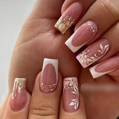 Glitter Coffin Press On Nails