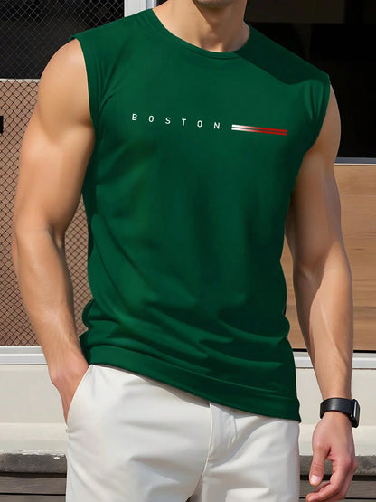 Cotton Round-Neck Sleeveless Vest