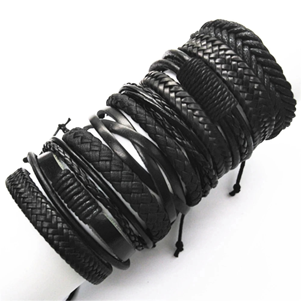 Leather Wrap Rope Bracelet