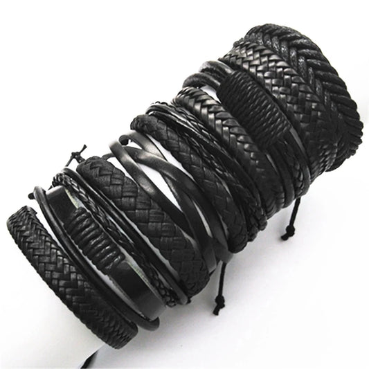 Leather Wrap Rope Bracelet
