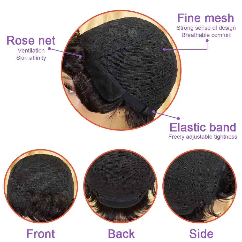 Short Straight Pixie Wig