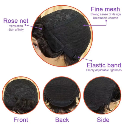 Short Straight Pixie Wig