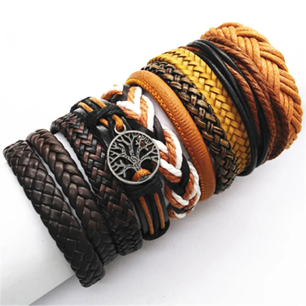 Leather Wrap Rope Bracelet