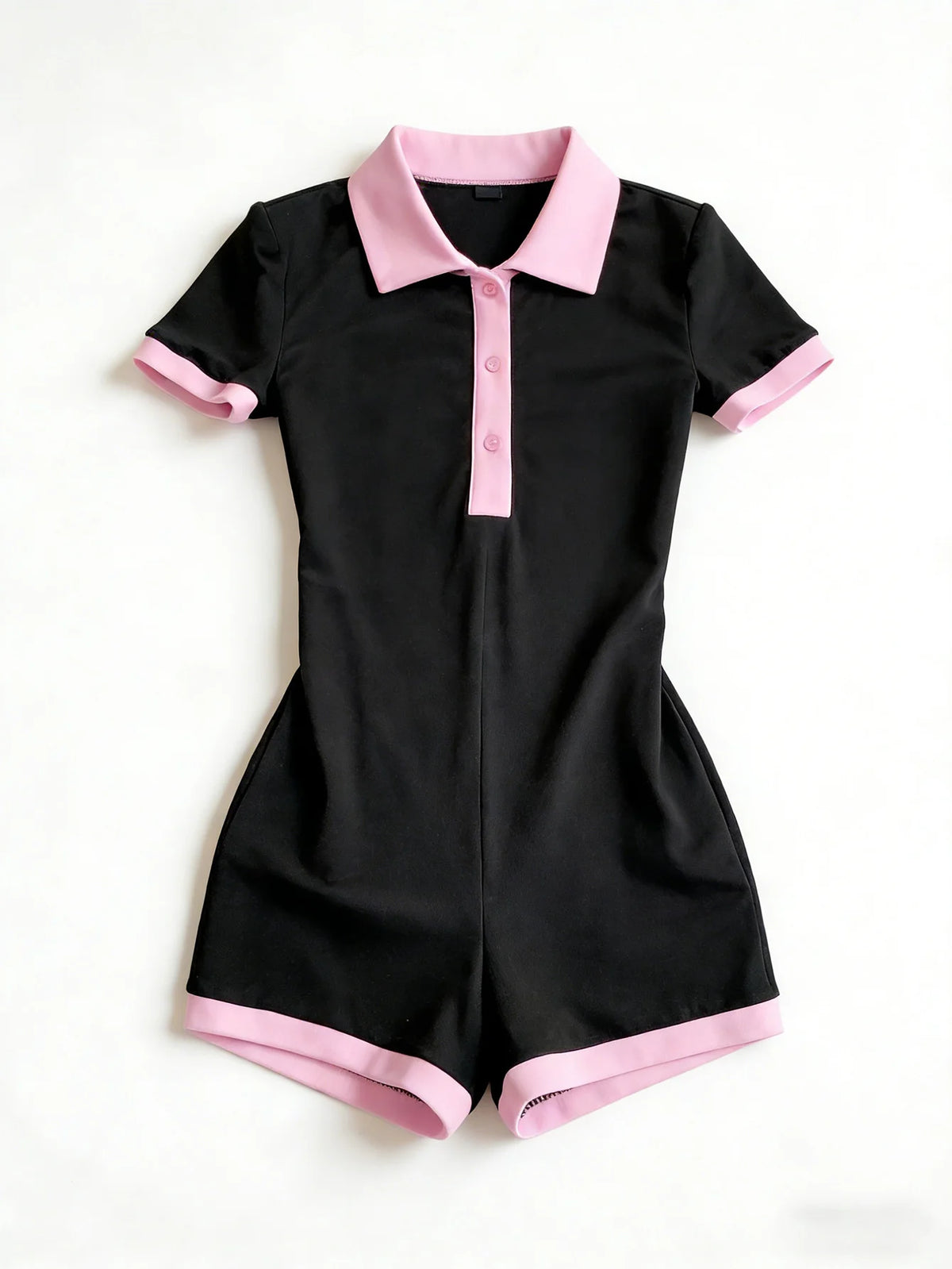 Short-Sleeve Slim Jumpsuit