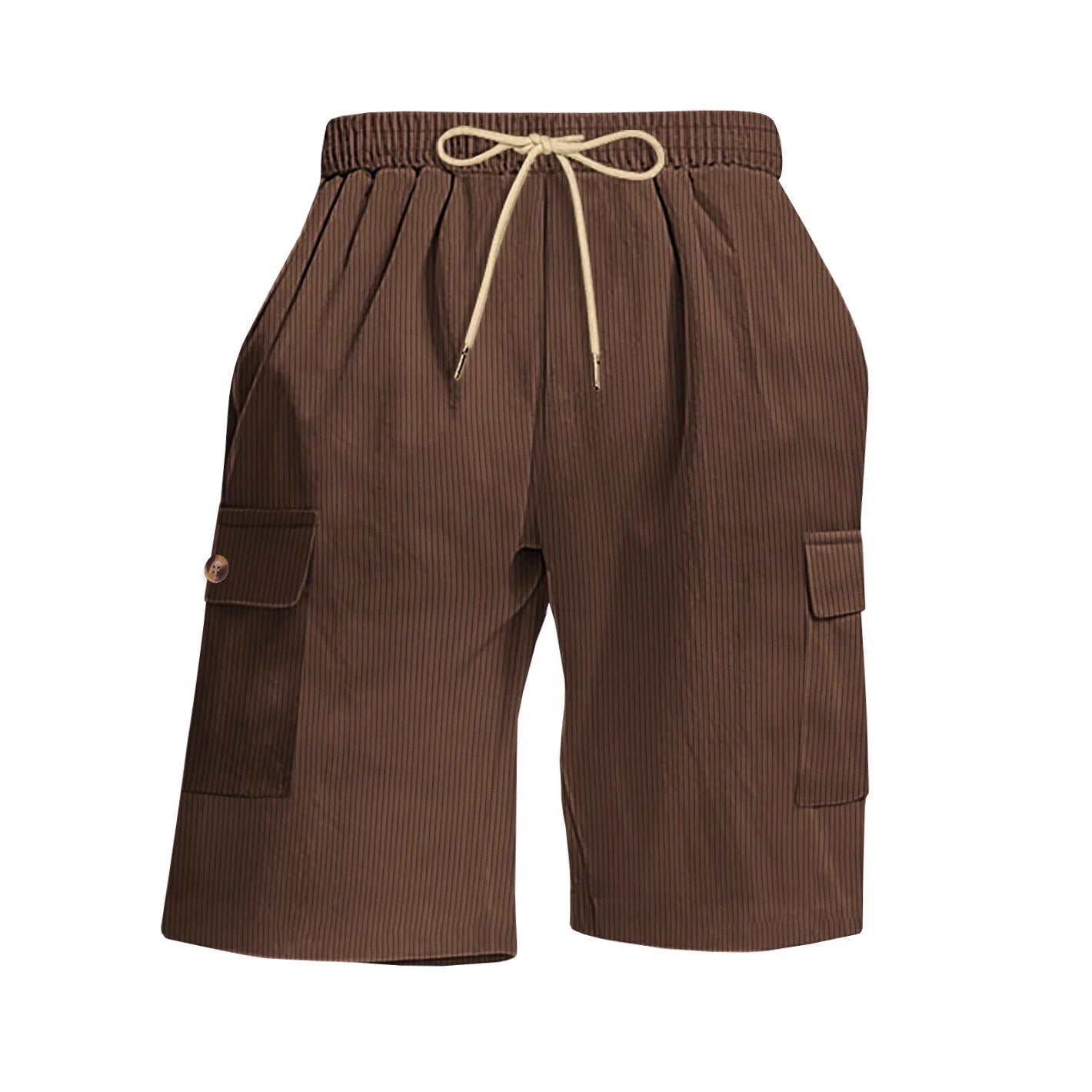 Corduroy Drawstring Beach Shorts
