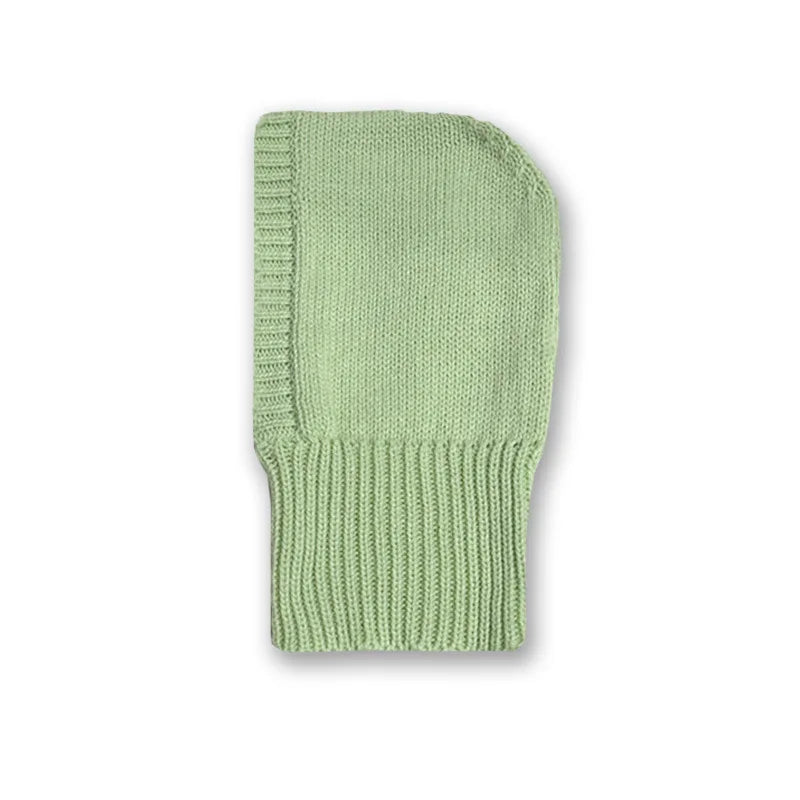 Wool Blend Hooded Scarf Beanie