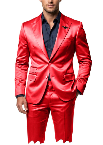 Satin Peak-Lapel Tuxedo Suit Set