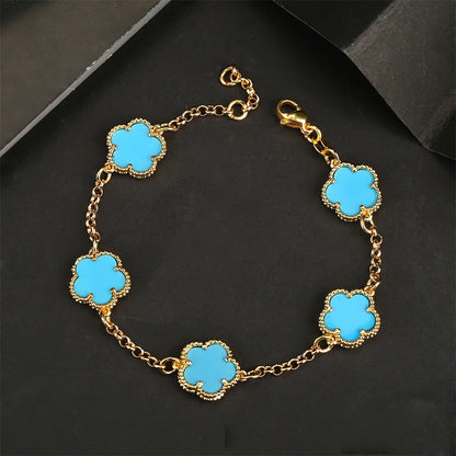 Five Leaf Flower Bracelet