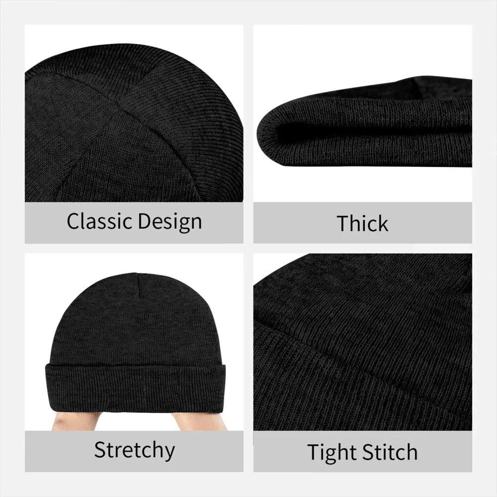 Double-Layer Embroidered Knit Hat