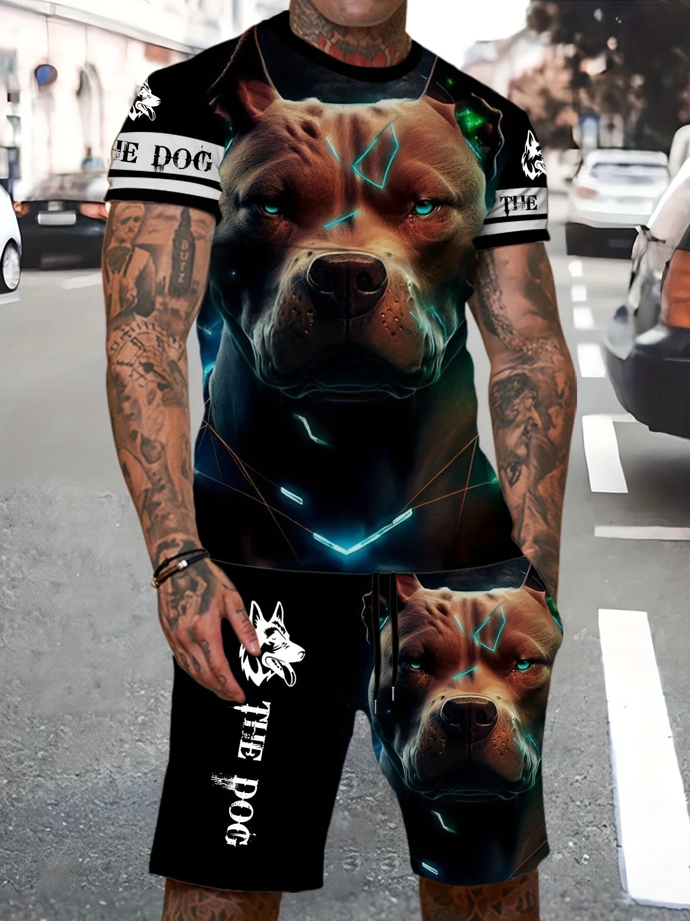 Graffiti Print Loose Sports Set