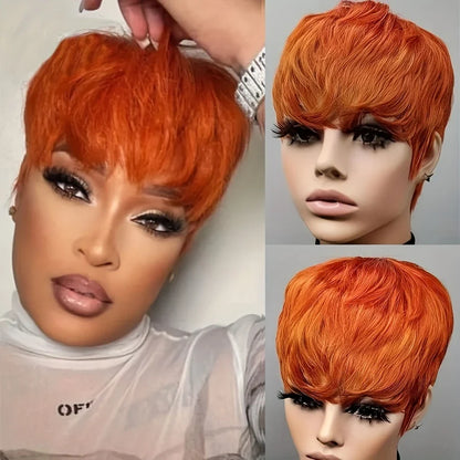 Short Straight Pixie Wig