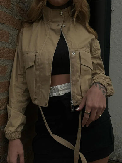 Drawstring Zip Jacket
