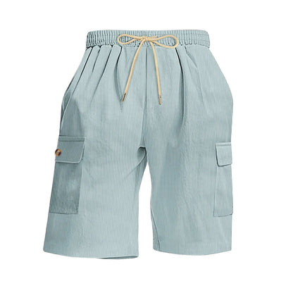 Corduroy Drawstring Beach Shorts
