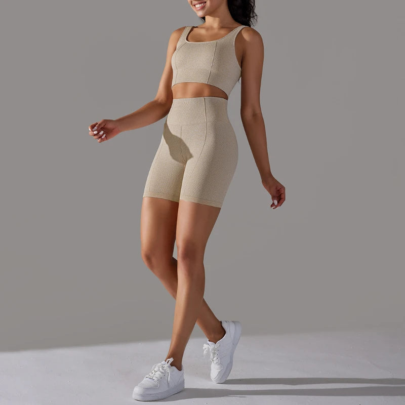 Seamless Crop Top Tracksuit