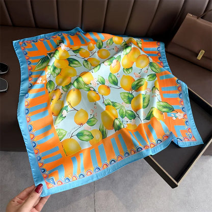 Fruit Print Korean Square Scarf