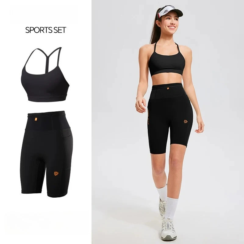 Cross-Back Cycling Shorts Set