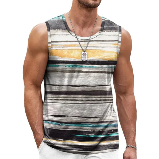 Color Block Striped Tank Top