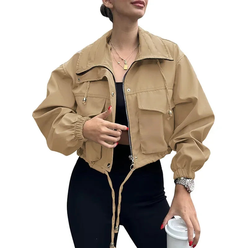 Drawstring Zip Jacket