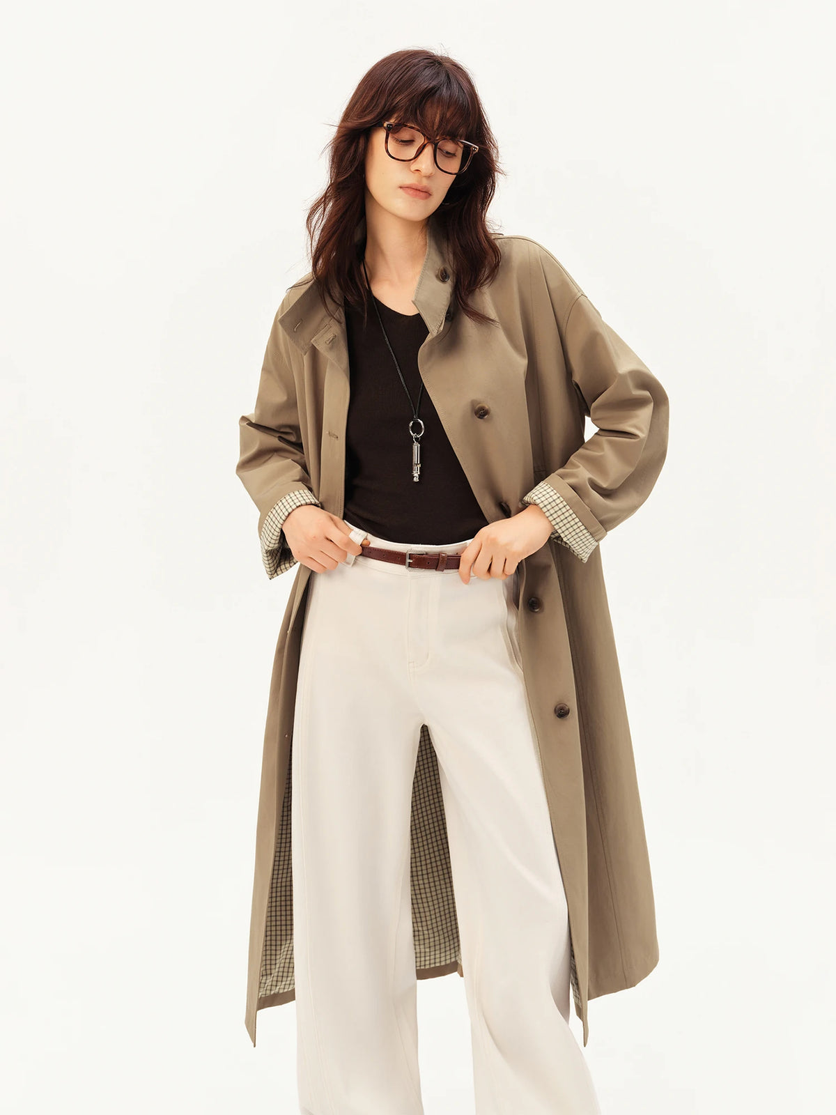 Belted Single-Breasted Trench Coat