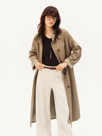 Belted Single-Breasted Trench Coat
