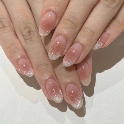 Wine Red Almond Press On Nails
