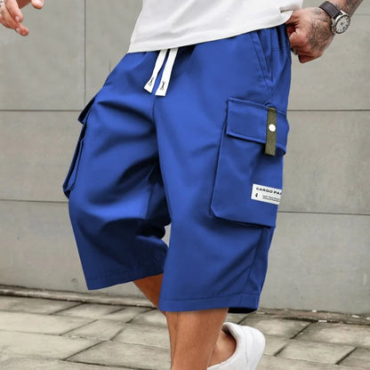 Straight Leg Cargo Capri Shorts