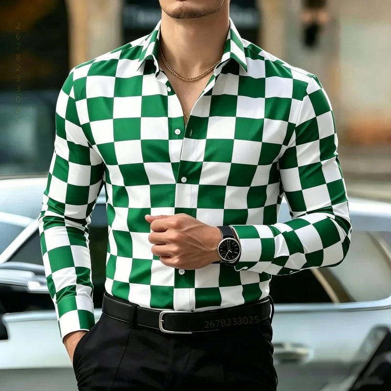 Men Smart Casual Business Shirt